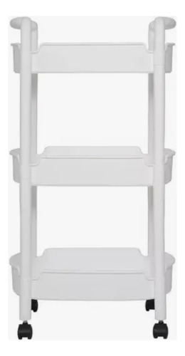 Carrito Organizador 360 Multiusos 3 Niveles Plastico Blanco