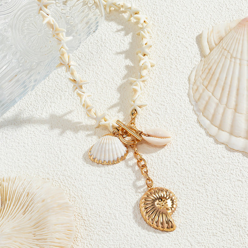 A Collar De Cadena Con Forma De Estrella De Mar De Bohemia