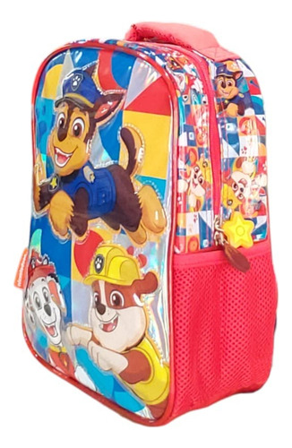 Mochila De Espalda Paw Patrol Cresko Color Rojo
