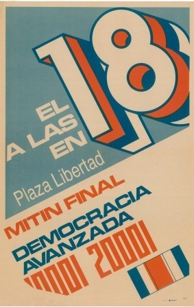 Afiche De 1984 Democracia Avanzada 10001 - Lámina 45x30 Cm.