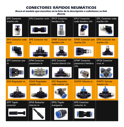 Regulador De Flujo Recto 8mm Manguera E-mc