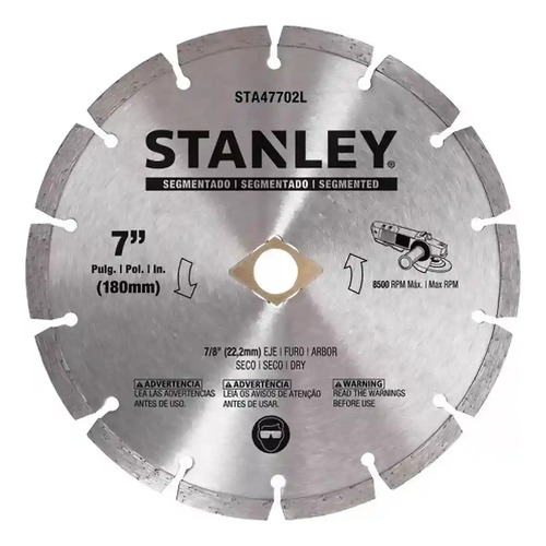 Disco Diamantado Segmentado 7'' X7/8'' Stanley Sta47702l