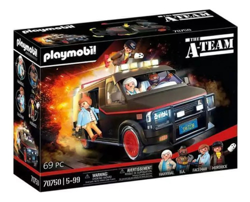 Playmobil Camioneta Van Brigada A +69 Pcs 70750 Inc 4 Figura Furgoneta De Brigada A