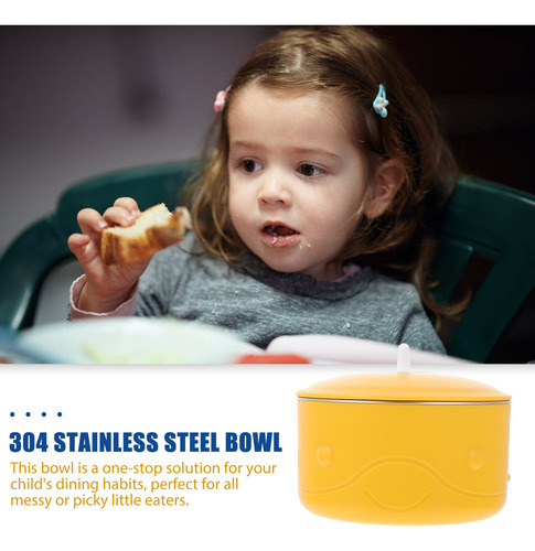 Baby Food Serving Bowl Stainless Steel Suction Bowl Multi-pu