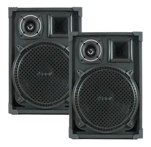 Combo 2 Caixa Acústica Som Music Way 1200w 12 Pol Passiva Cor Preto 110v/220v