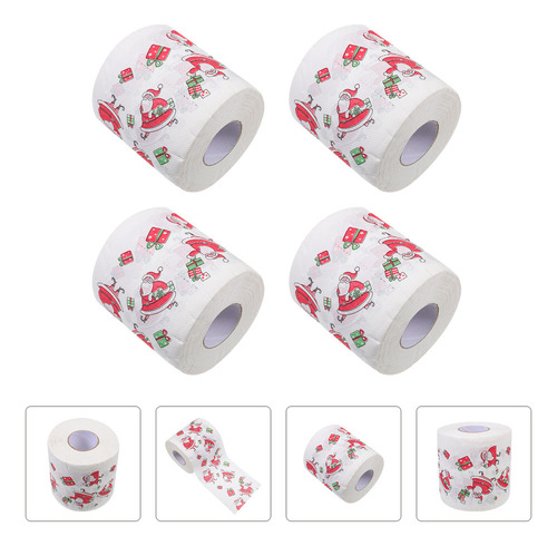 Rolo Higiênico De Natal De Papel Higiênico Para Decoração, 4