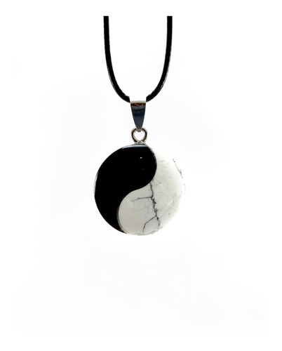 Collar Colgante Ying Yang Piedra Natural Tai Chi Taoismo
