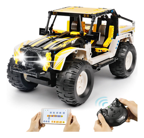 Prebox Remote & App Control Jeep Building Toys Para Niños -