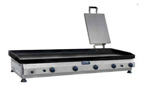 Plancha De Fritura Industrial A Gas 1.40mx50cm + Prensador 