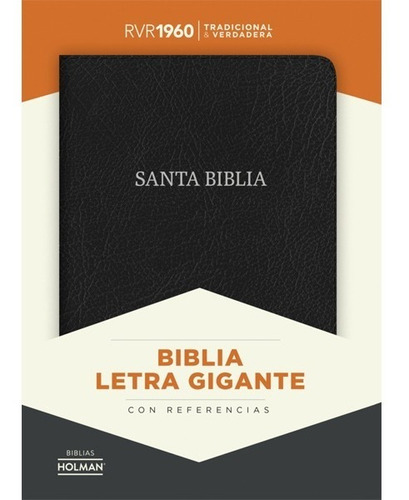 Biblia Grande Letra Gigante Rvr1960 Piel Fabricada Negro