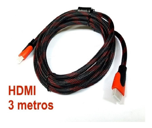 Cable Hdmi A Hdmi 3 Mtrs 1080p Full  Velocidad 5gb 1.4v