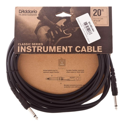 Cable Plug Para Guitarra Planet Waves D'addario 6m Pw-cgt-20