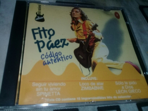 Cd Fito Paez Codigo Autentico Coleccion Rock Nacional Vol 3