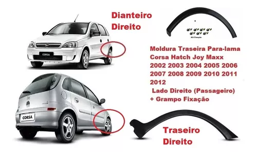 Moldura Traseira Corsa Hatch/Montana - Liso para Pintar