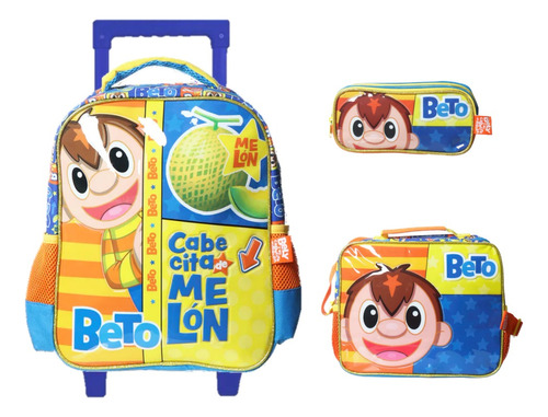 Kit De Mochila Lonchera Y Lapicera Bely Y Beto Kinder Vs3235