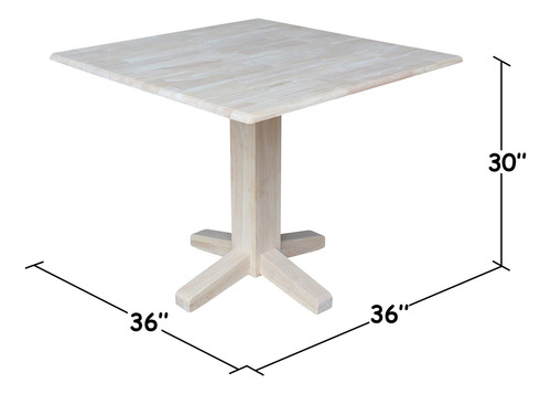 International Concepts Mesa De Comedor Cuadrada De Doble Color De La Tapa Color De Las Patas