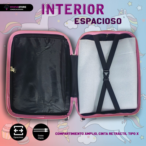 Maleta Carry On Infantil Viaje Cabina Ruedas Animada 16 Pul