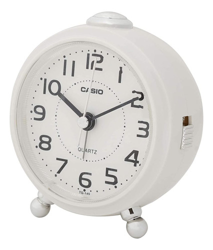 Reloj Despertador Casio Tq-149-7jf Blanco Analogico Funcion