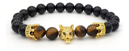 Pulsera Corona Lobo Ojo De Tigre Jaspe Imperial Iconic Store