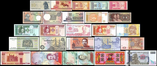 Imagen 1 de 7 de 25 Billetes Nuevos Sin Circular De Todo El Mundo