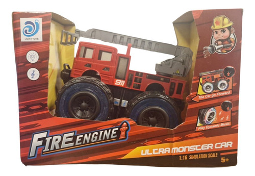 Carro Todo Terreno De Bomberos Con Luces Y Sonidos