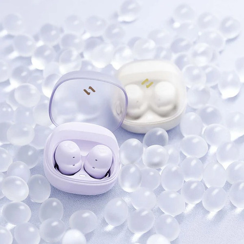 Auricular Havit Tw969 Bluetooth Control Tactil Inteligente Color Lila Luz Blanco