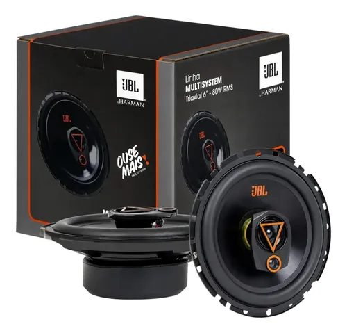 Par alto falante JBL multisystem 6TRMS80 Triaxial 6 Pol 160w cor preto