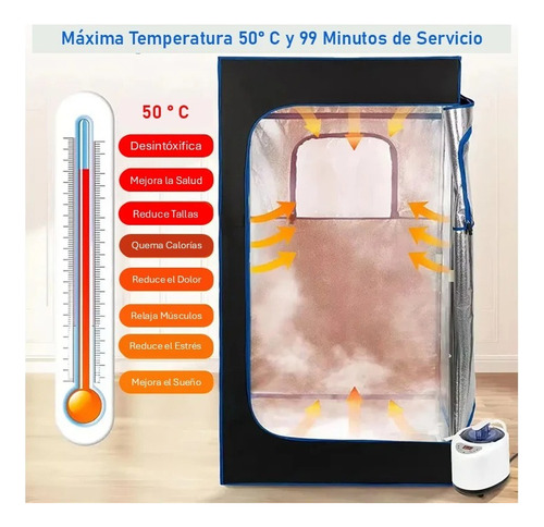 Sauna De Vapor Portátil Para Hogar Control Remoto Novotemazc