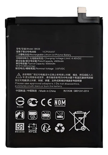 Bateria Compatible Con Note 10 Note 10s Bn59 M5s