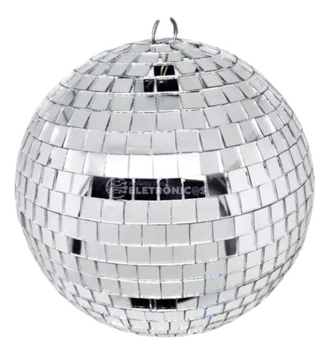 Globo Bola Espelho Vidro Refletor Rotativo 30cm Decoração