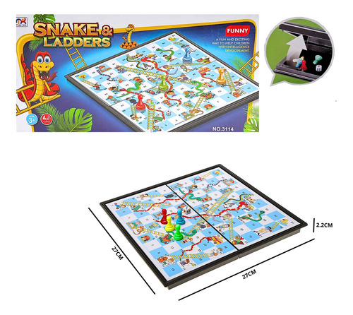 Juego Mesa Magnetico Serpientes Y Escaleras 27x27cm Familia