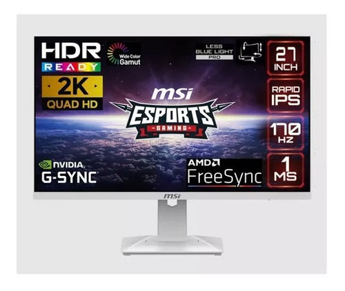 Monitor 27 Msi G274qrfw 2k 170hz 1m Color Blanco