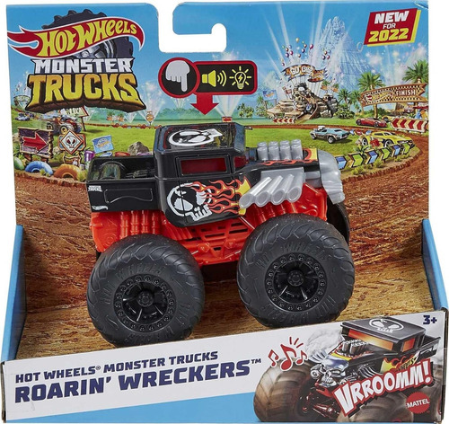 Hot Wheels Monster Truck Roarin Wreckers Luz + Sonido 1:43