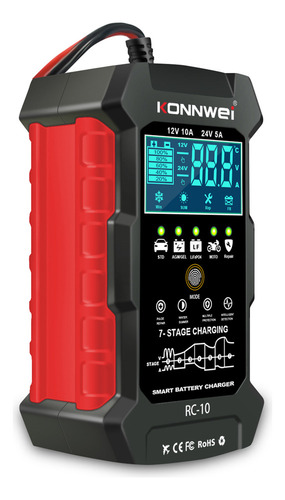 Cargador Pulse Tool Konnwei Repair De Ciclo Profundo, 10 A,