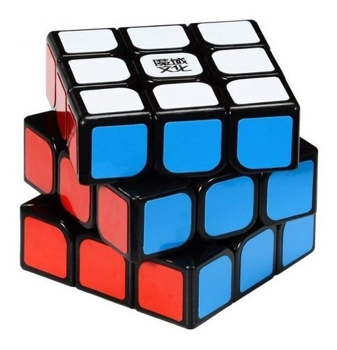 Cubo Mágico 3x3x3 Moyu Aolong V2 Preto Profissional
