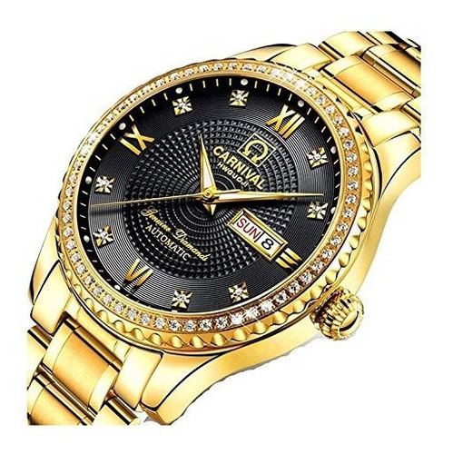 Reloj De Negocios Para Hombre Con Diamantes De Imitacion Y F