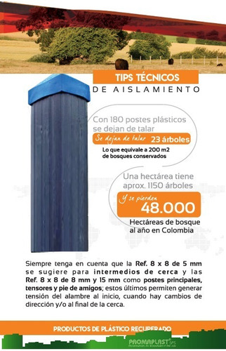 Imagen 6 de 6 de Poste Plástico Cercas Plasticas