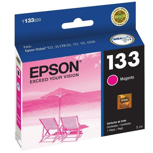 Cartucho Epson T133 Magenta Original Tinta 5 Ml T133320