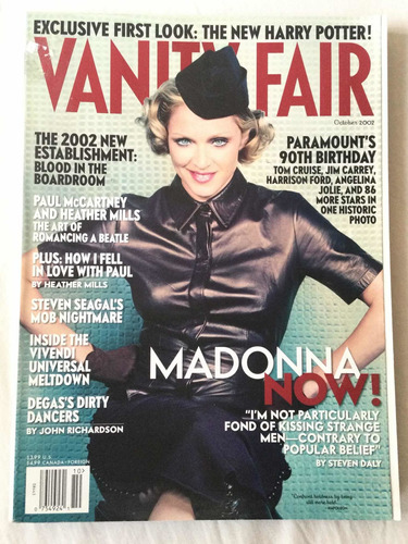 Revista Vanity Fair / Madonna Octubre 2002 Impecable