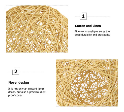 Lámpara Colgante Takraw De Wicker Decorations, 2 Unidades