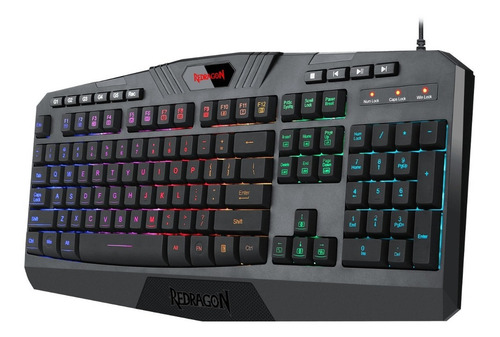 Imagen 4 de 6 de Teclado gamer Redragon Harpe Pro K503A RGB QWERTY español color negro con luz RGB