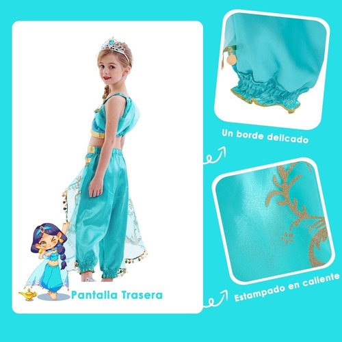 Disfraz De Princesa De Jazmín Aladdín Para Niñas Vestido | Meses sin  intereses
