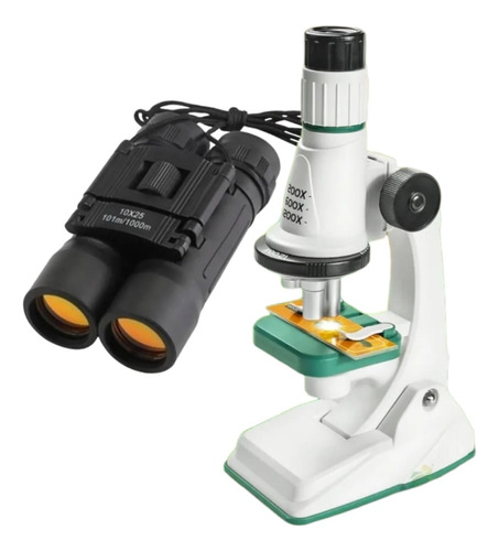 Microscopio Didactico Kit Para Niños + Mini Binocular