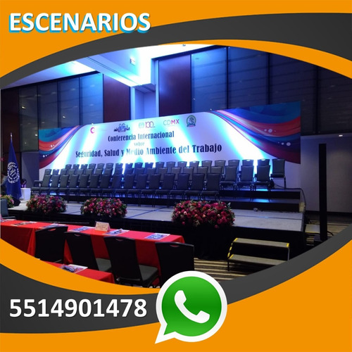 Renta De Escenarios Backs Eventos Pantallas Led Templetes
