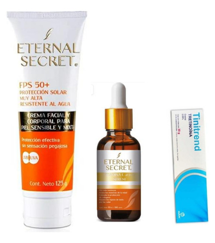 Serum Vitamina C + Bloqueador Solar + Retinol Kit Anti Edad