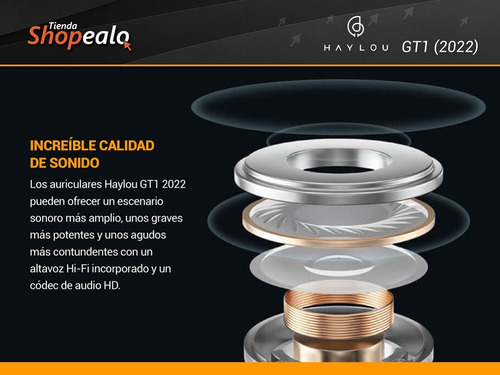 Imagen 6 de 9 de Auricular In Ear Inalámbrico Bluetooth Haylou Gt1 2022 Black