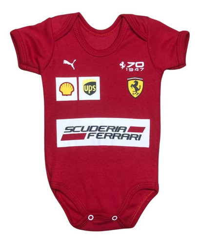 Imagem 1 de 7 de Body De Bebe Temático Mesversario ( Ferrari )