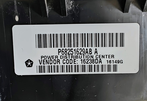 2016 Dodge Durango Tipm 68251629 Caja Fusibles P68251629ab (Usado)
