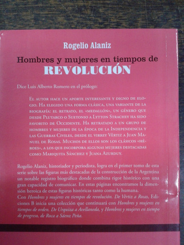 Imagen 2 de 5 de Hombres Y Mujeres En Tiempos De Revolucion * Rogelio Alaniz