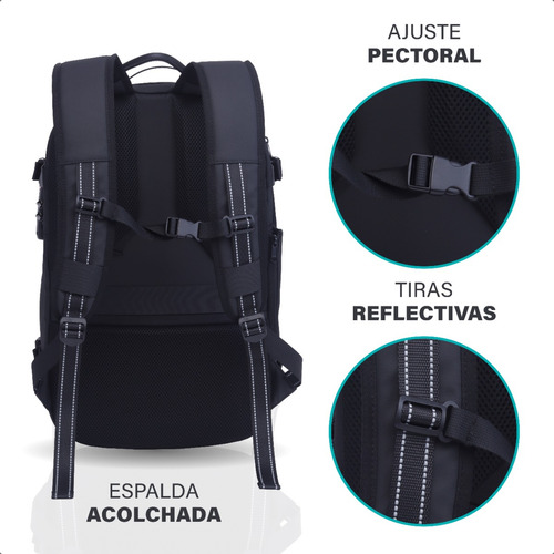 Mochila Expandible Impermeable Viral Porta Notebook Low Cost